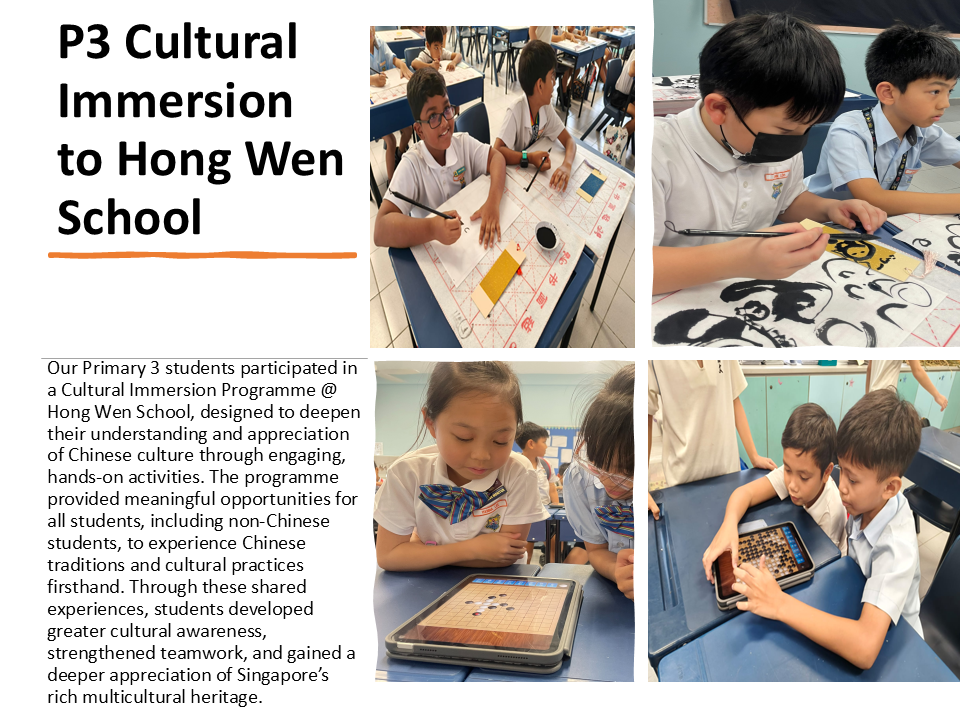 P3 Cultural Immersion to Hong Wen School